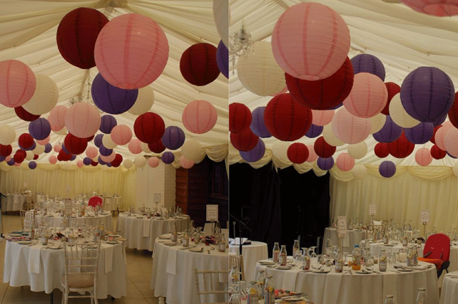 Autumnal Paper Lanterns And Autumn Coloured Lanterns