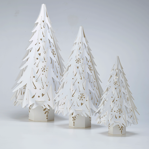 small paper christmas tree decorations in white small paper christmas tree decorations in white