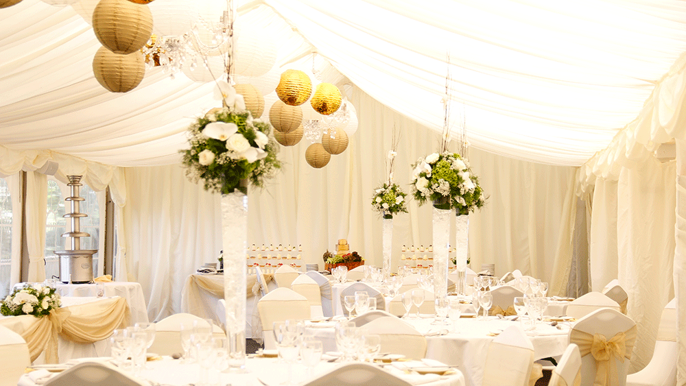 Gold metallic lanterns