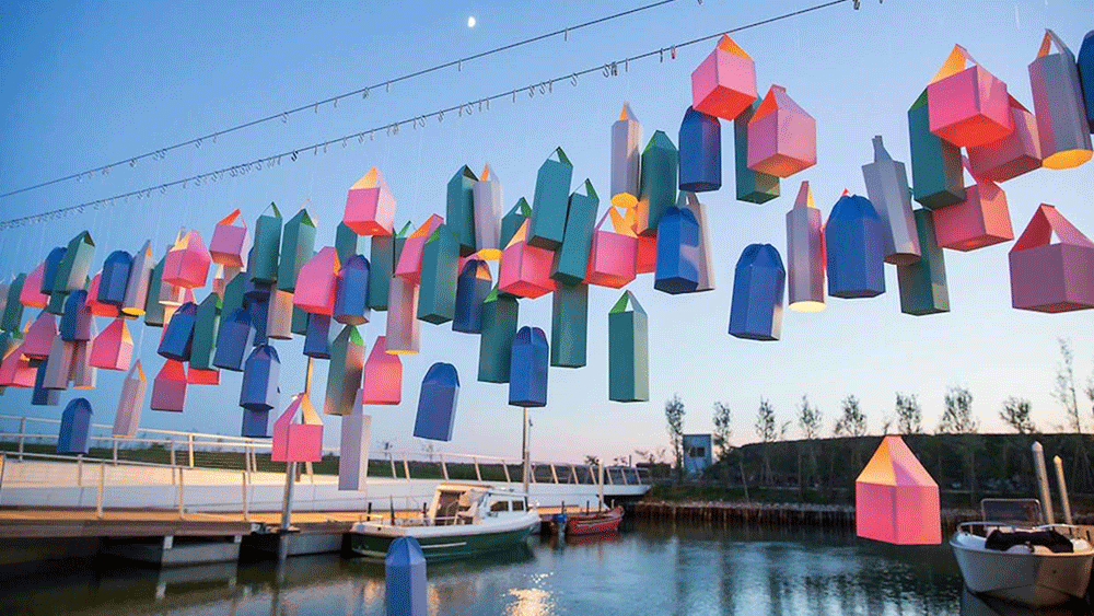 Laser Cut Lanterns at Venice Hotel Opening