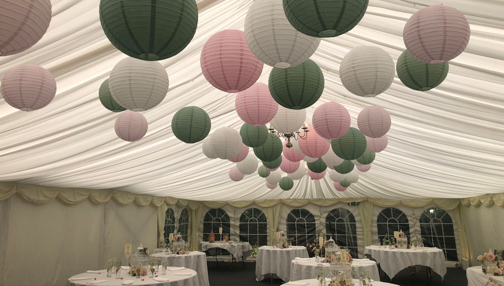 Marquee Lanterns at The English Wine Centre