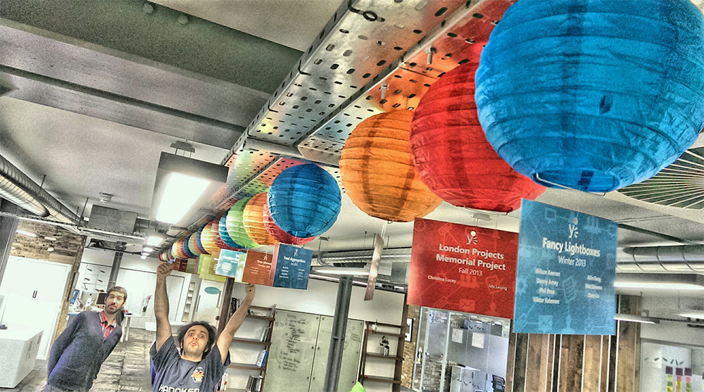 Microsoft Hanging coloured paper Lanterns
