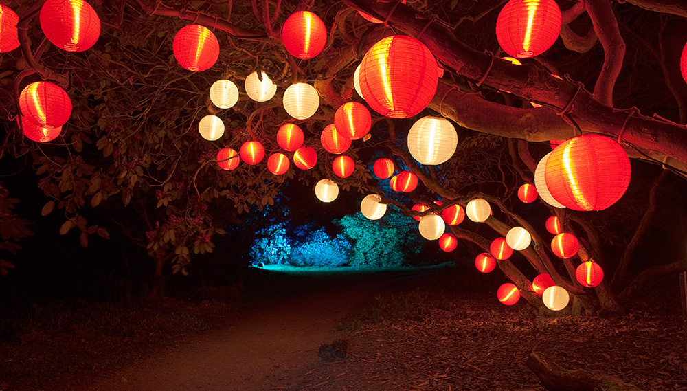 National Trust Red Lanterns illuminated