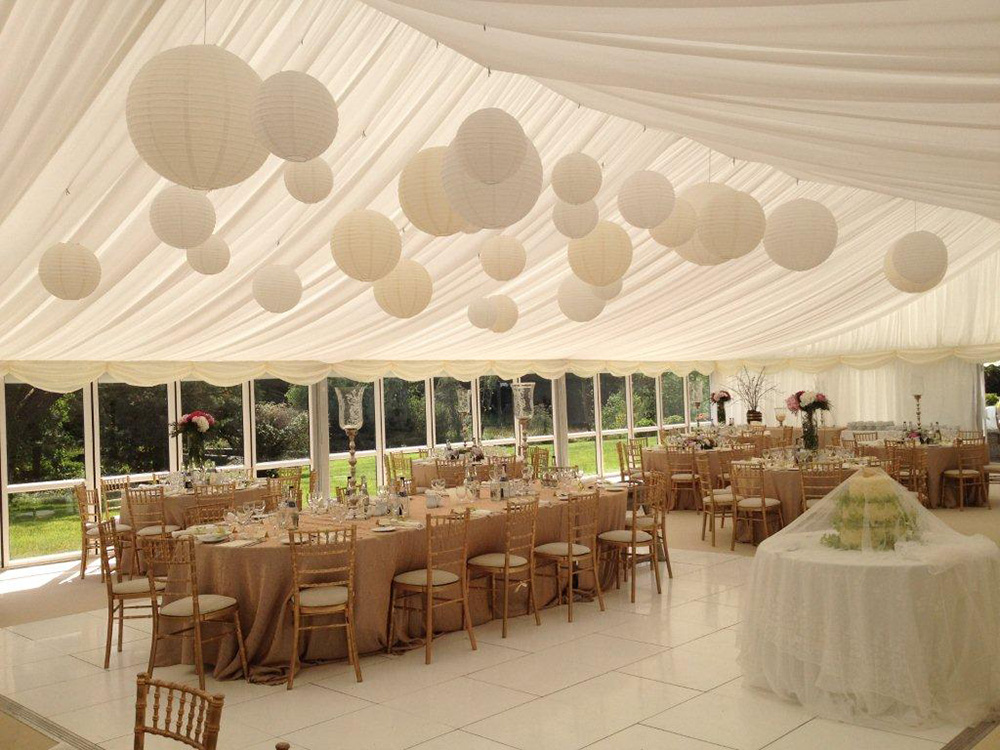 Ivory and cream paper lanterns
