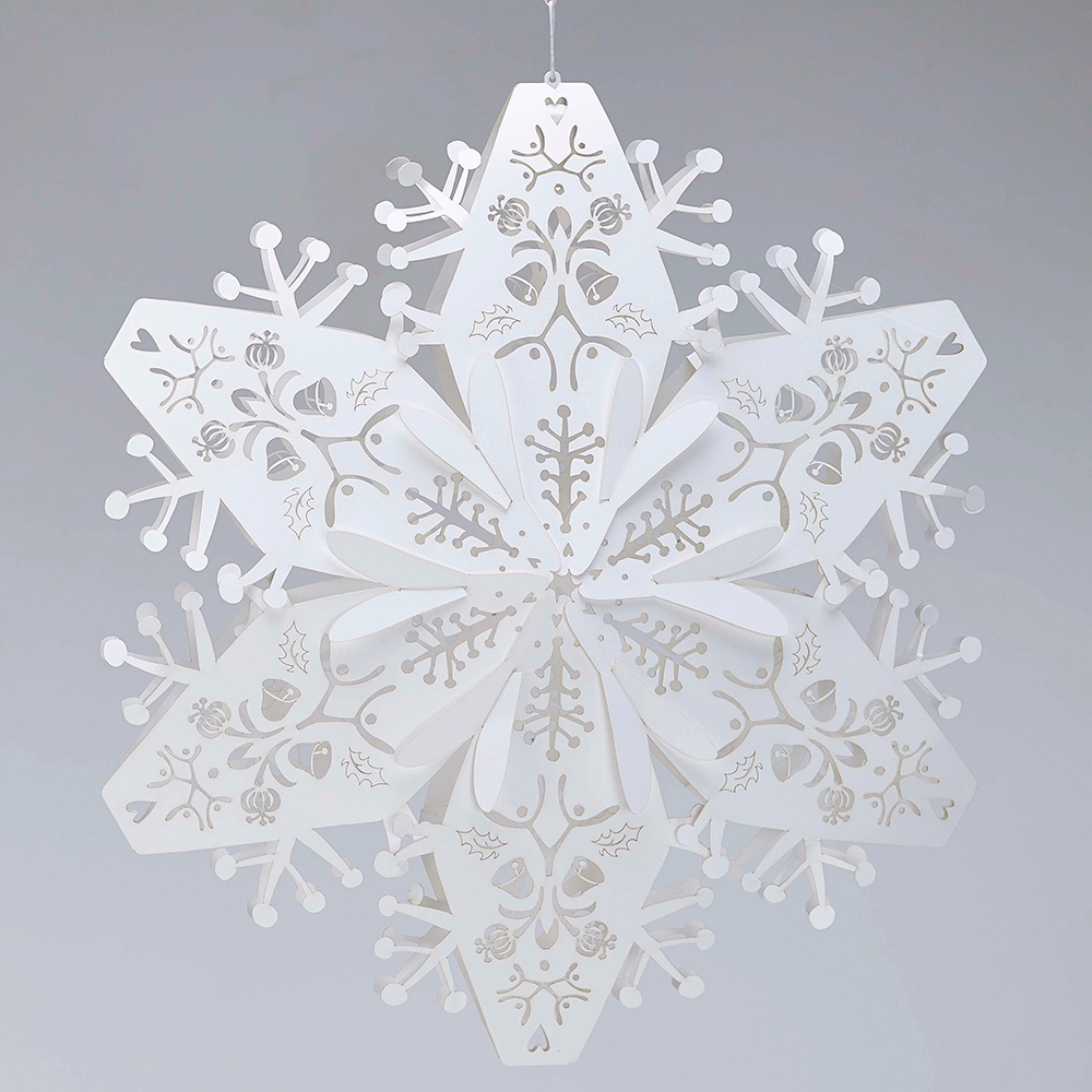 Large White Hanging Snowflakes