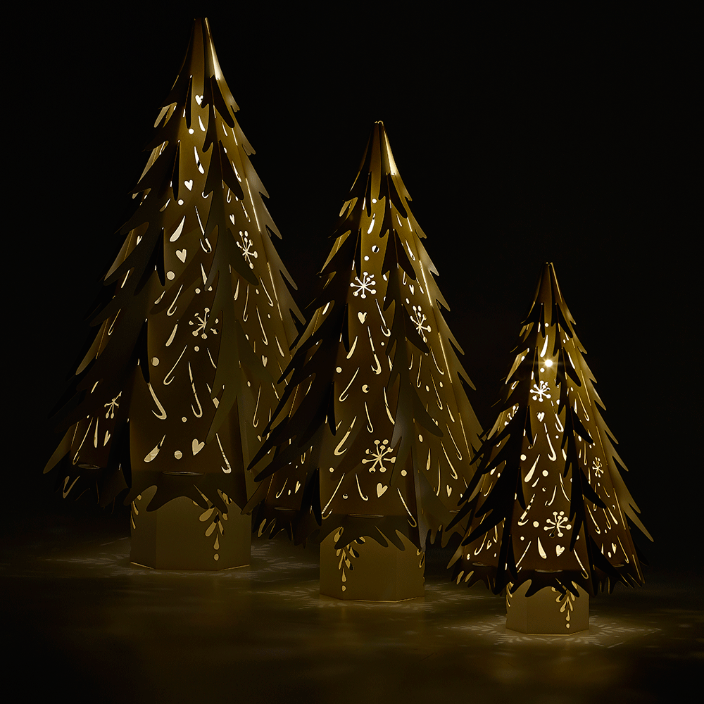 Large laser  cut  Christmas  trees from The Hanging Lantern 