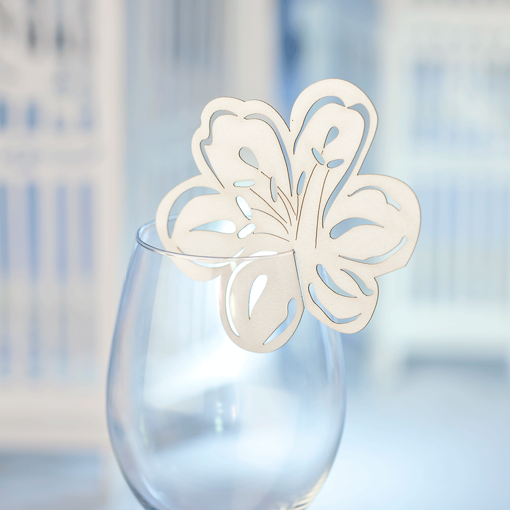 Flower wedding  glass  decoration 