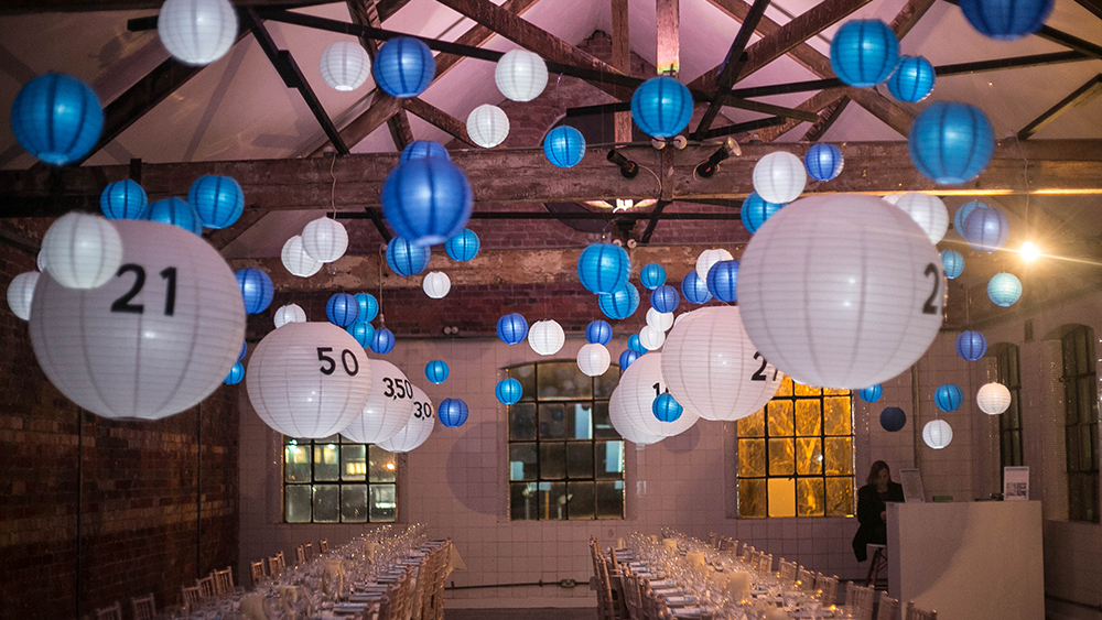 Blue and White Lanterns for Unicef Next Generations latest fundraiser for Syria.