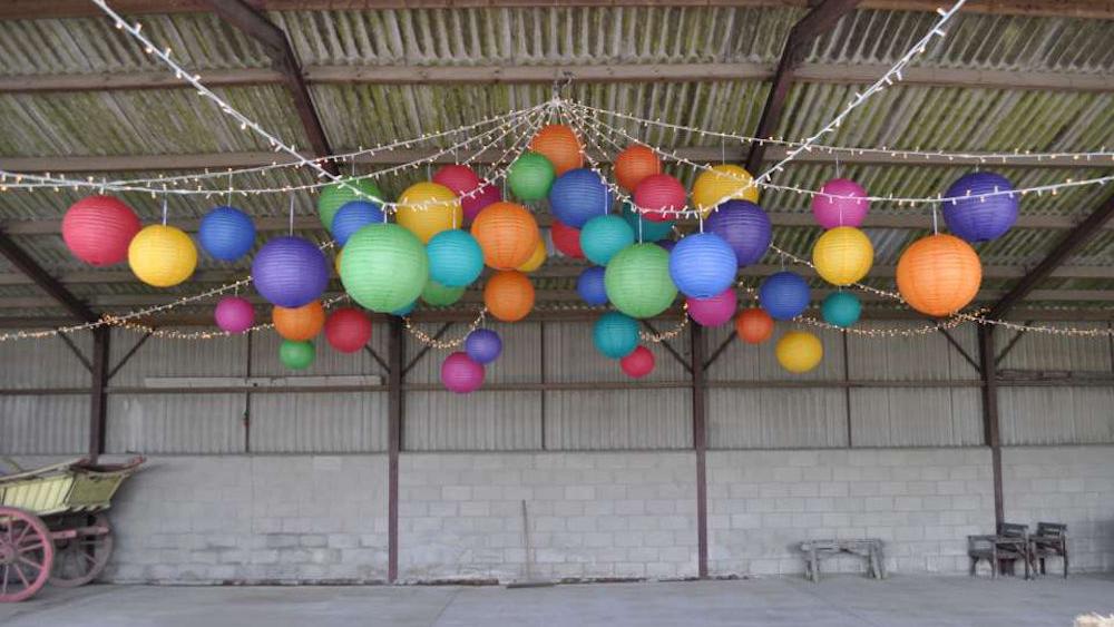 Illuminated Hanging Lanterns in BRIDES magazine