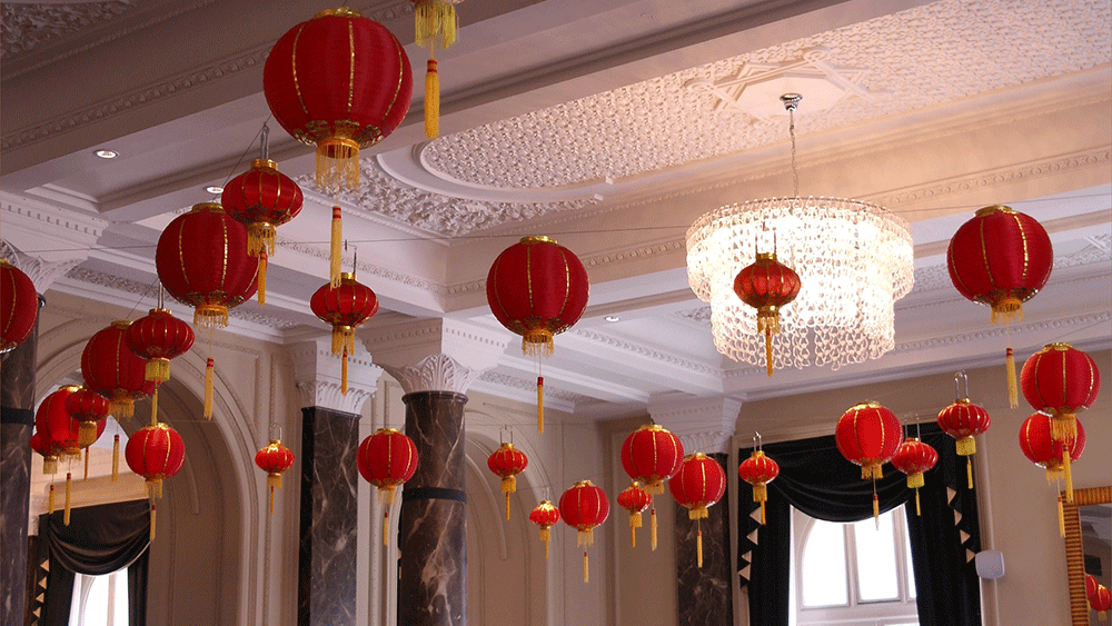 Traditional Chinese Lanterns at The Grosvenor Hotel, London