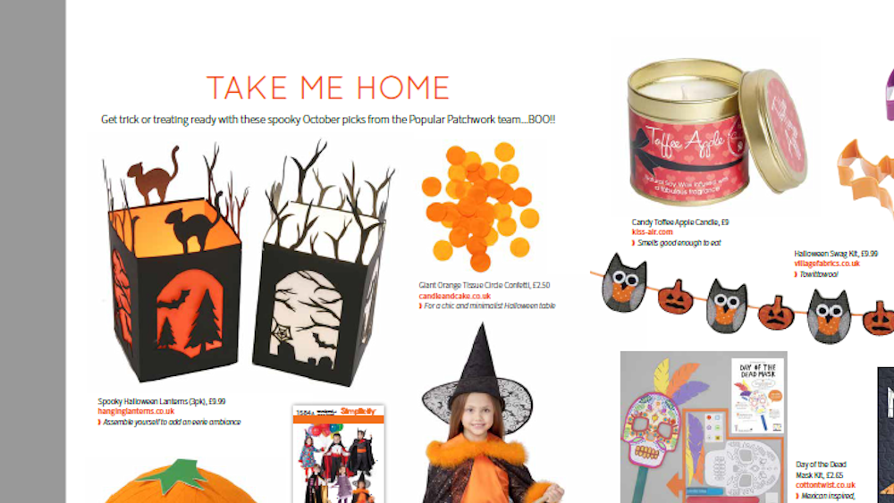 Popular Patchwork feature our Bespoke Halloween Lanterns