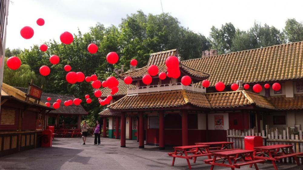 Our Red Nylon lanterns at Chessington World of Adventures