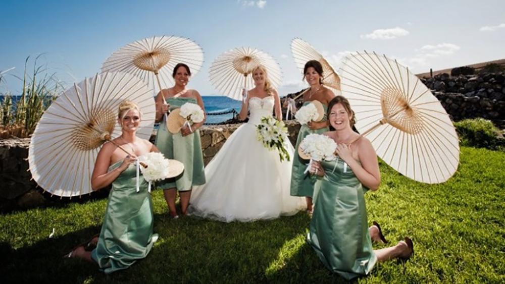 Chinese Paper Parasols and gold parasols