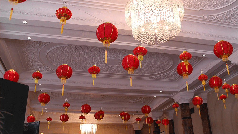 Traditional Chinese Lanterns at The Grosvenor Hotel, London