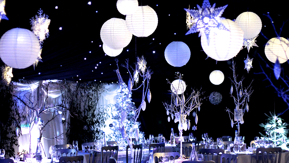 Laser Cut Stars decorate New Years at Mount Edgcumbe Hotel