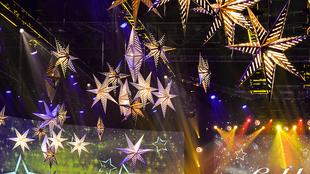 Giant Lasercut star lanterns