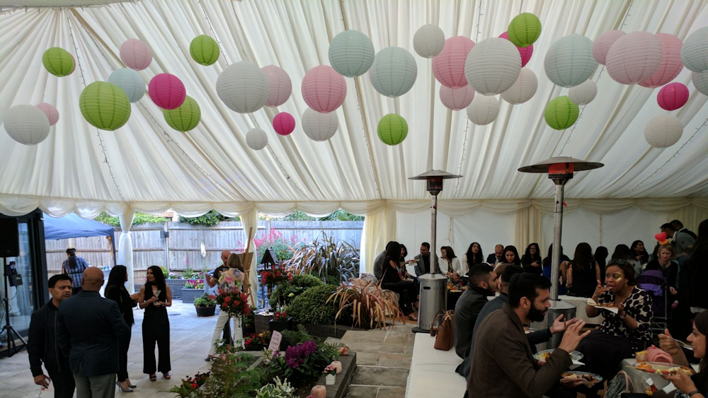 40th Birthday Party Coloured Lanterns