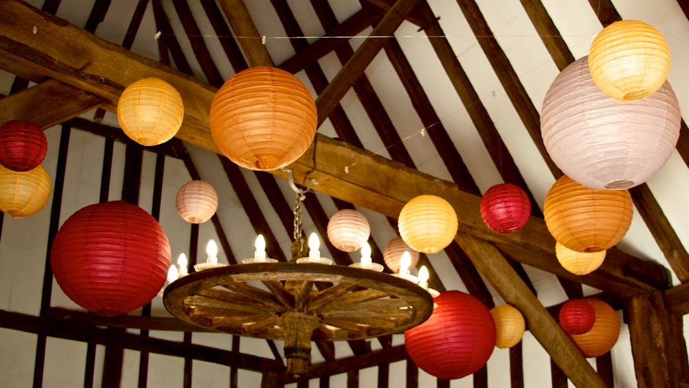 Wedding Lanterns at Blackstock Barn