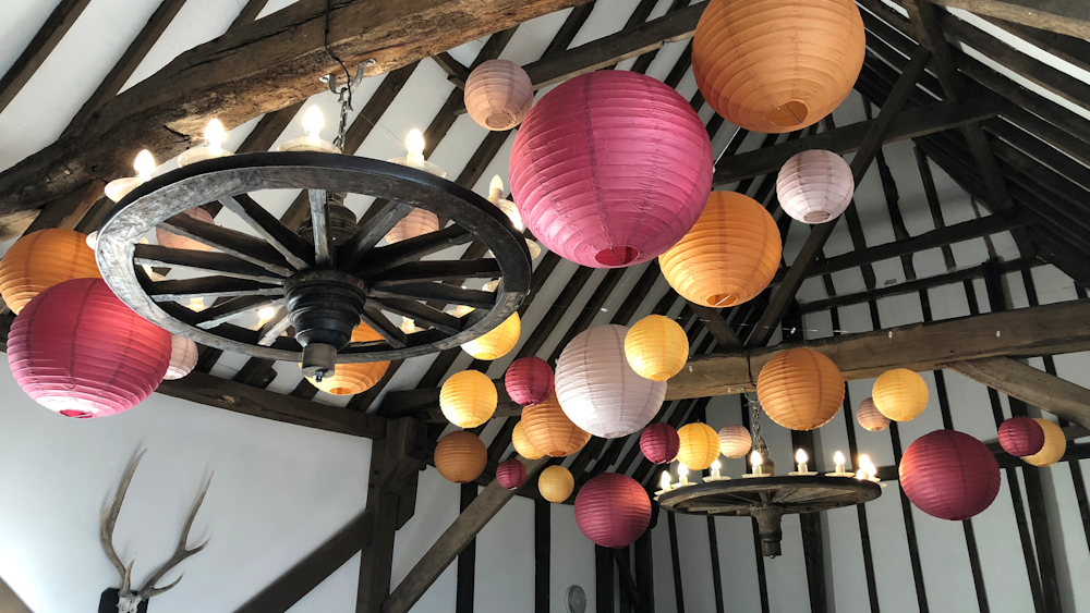 Wedding Lanterns at Blackstock Barn