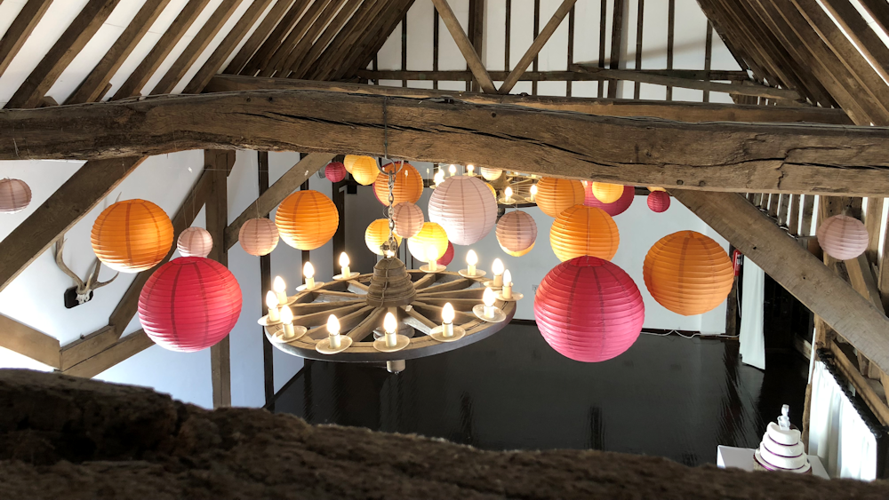 Wedding Lanterns at Blackstock Barn