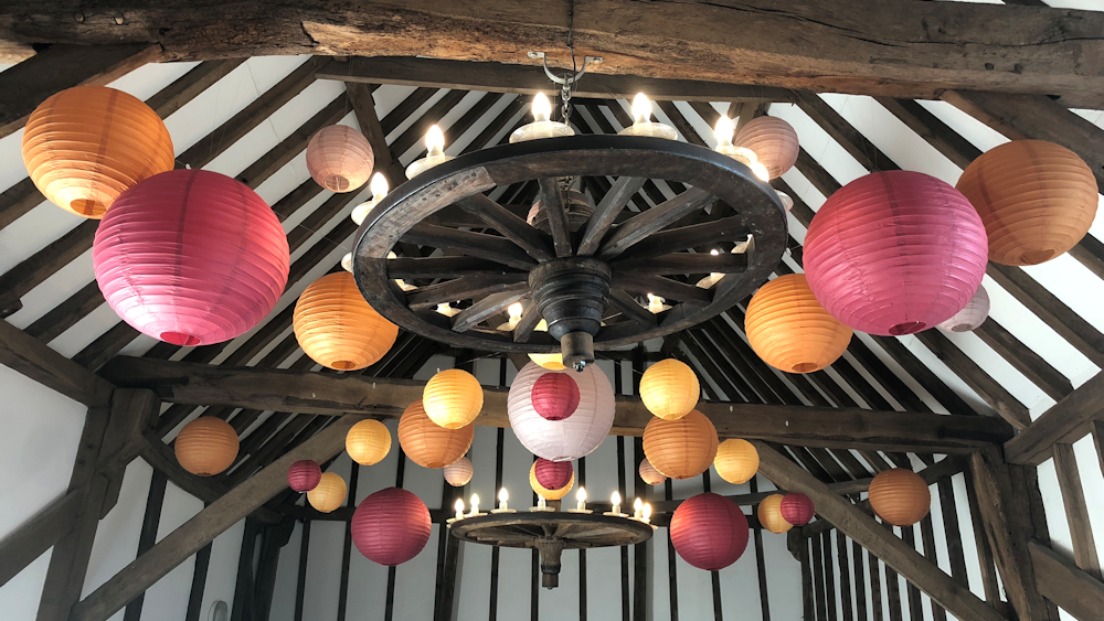 Wedding Lanterns at Blackstock Barn