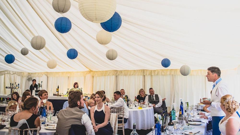 Blue and Grey Wedding Lanterns