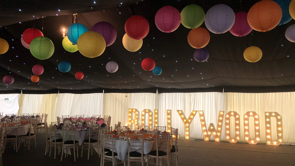 Lanterns are perfect for a Bollywood Party