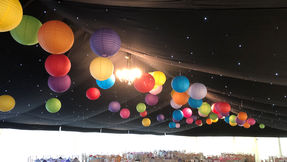 Lanterns are perfect for a Bollywood Party