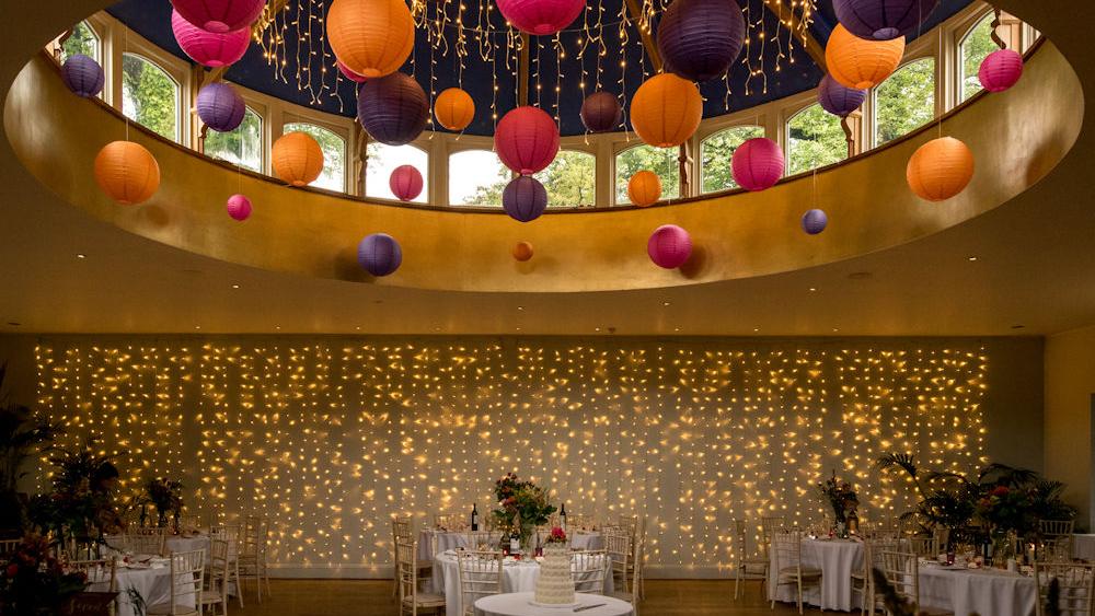 Coloured Lanterns decorate The Matara Centre