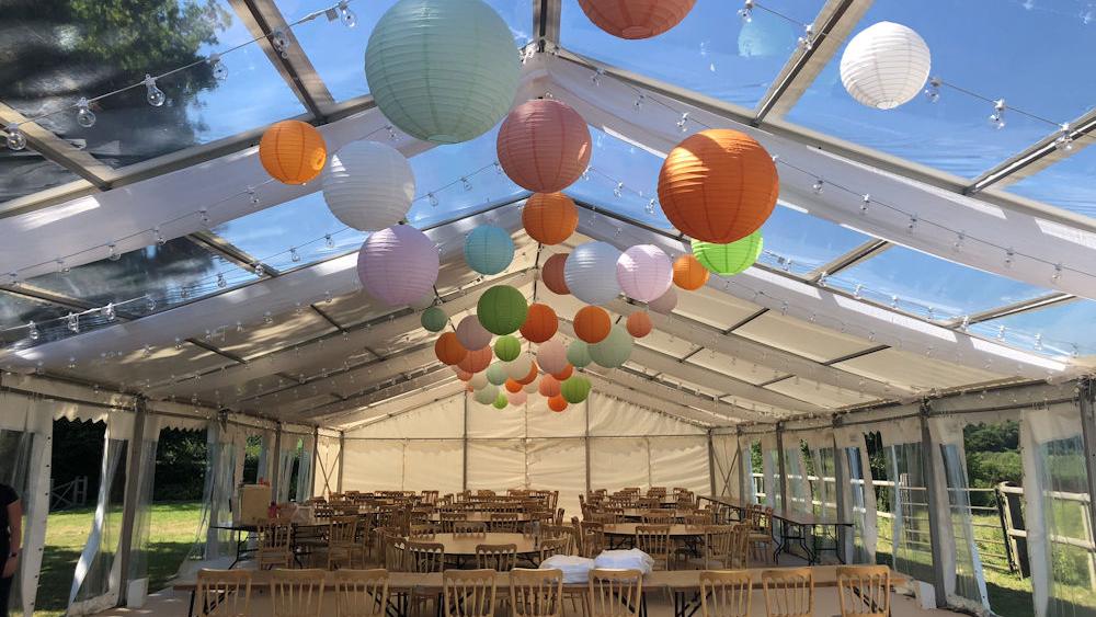 Paper Lanterns at Wootton Farm Estate