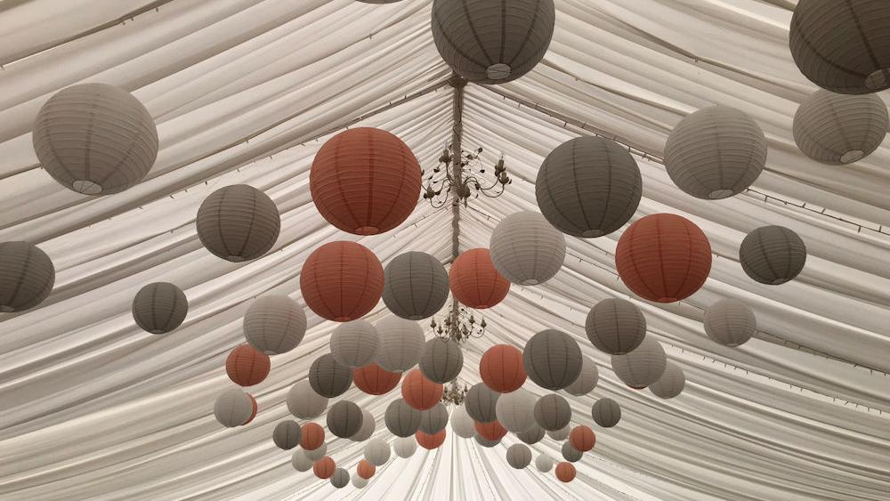 Paper Hanging Lanterns at Kingston Bagpuize House