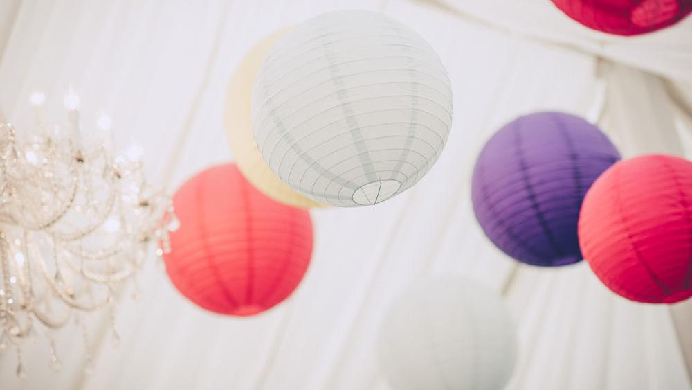 Coloured Lantern Canopy at Rectory Farm