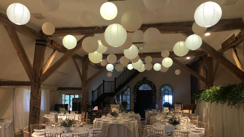 Dorset House School White Wedding Lanterns