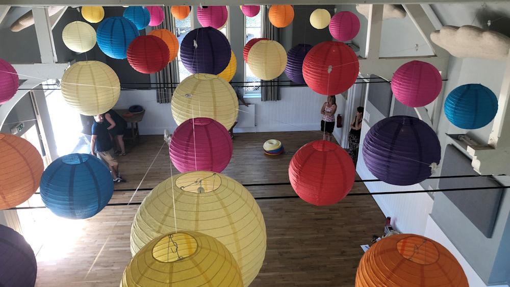 Colourful Lanterns at Eridge Village Hall