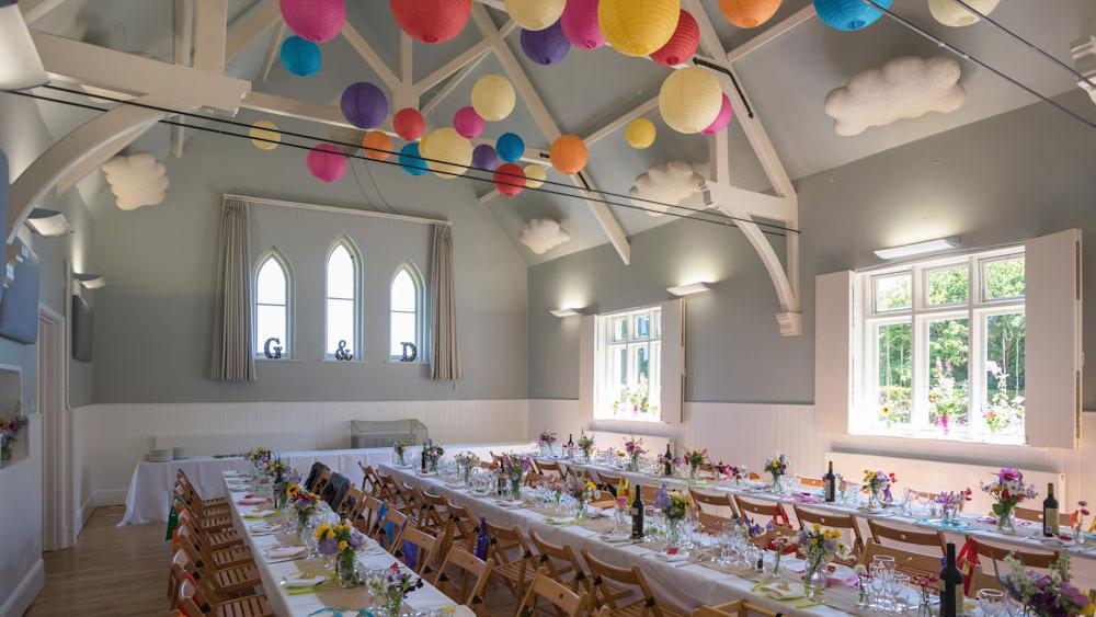 Colourful Lanterns at Eridge Village Hall