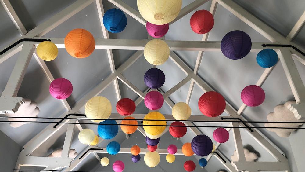 Colourful Lanterns at Eridge Village Hall