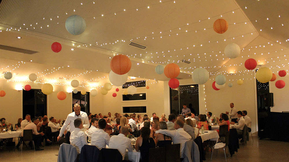 Australian Bride Decorates with Fairy Lights and Paper Lanterns