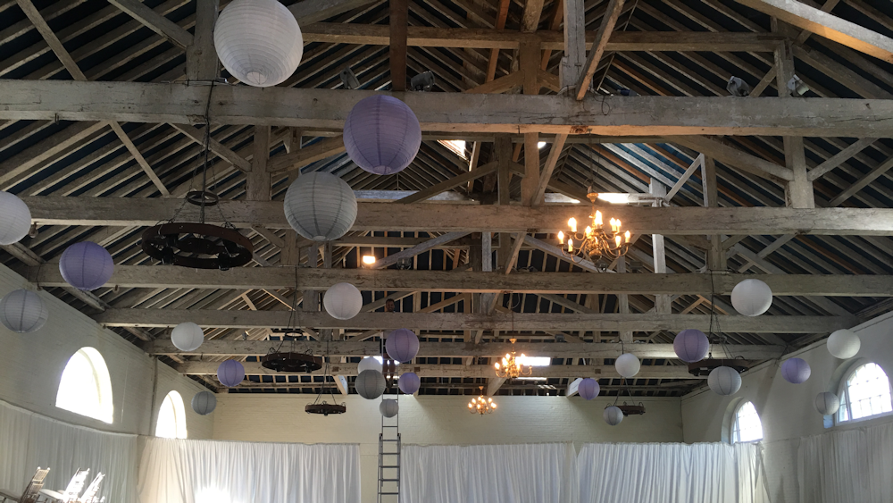 Paper Lantern Clusters at Firle Riding School 