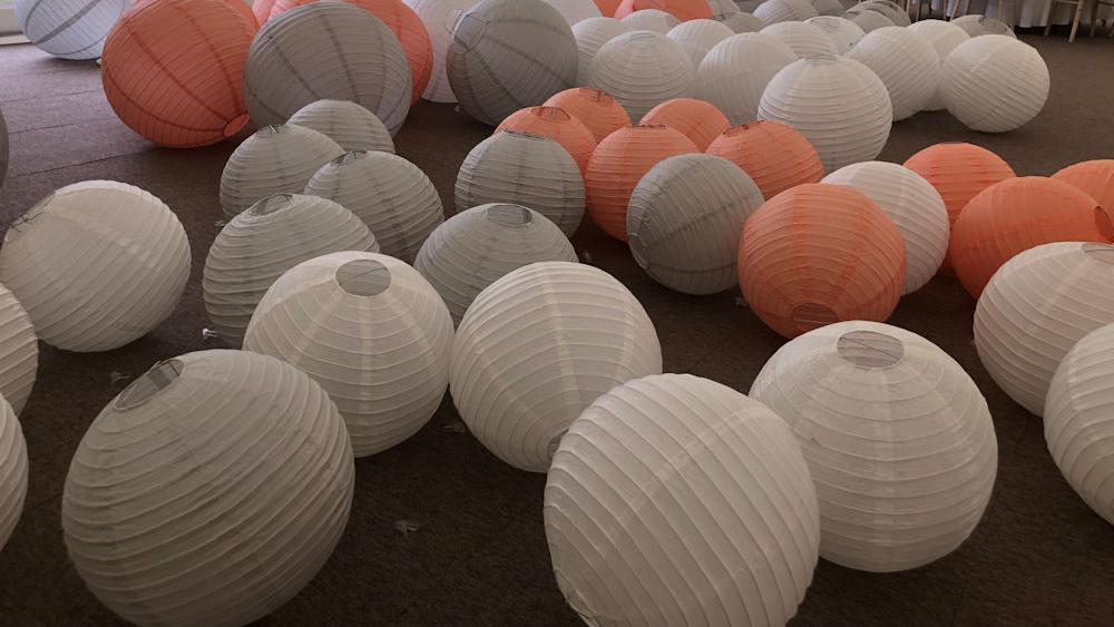 Paper Hanging Lanterns at Kingston Bagpuize House