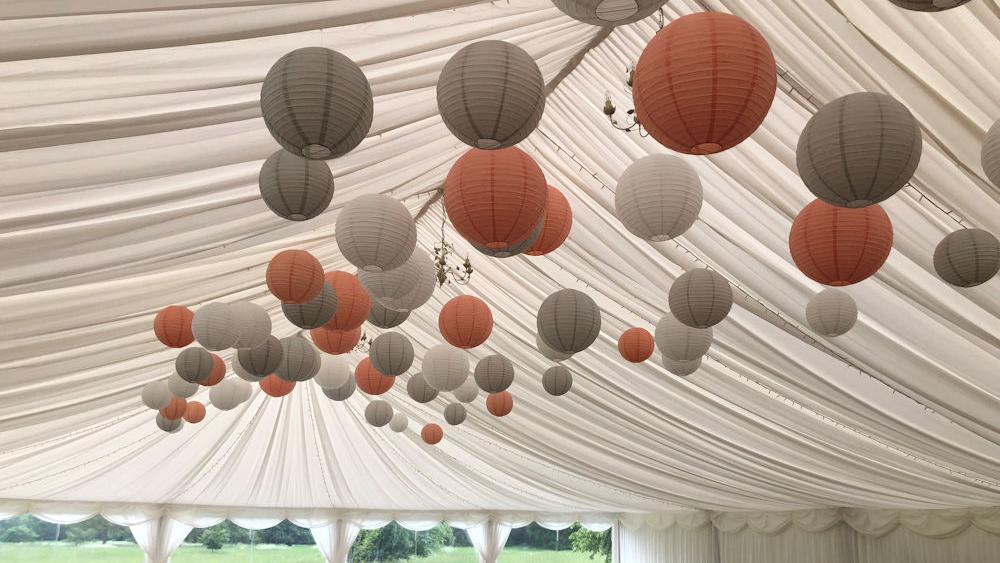 Paper Hanging Lanterns at Kingston Bagpuize House