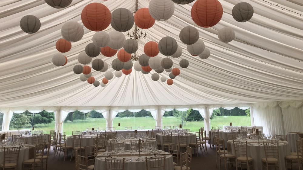 Paper Hanging Lanterns at Kingston Bagpuize House