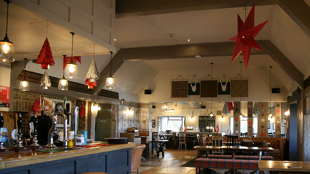 Bespoke Christmas Decorations at Sussex Pub