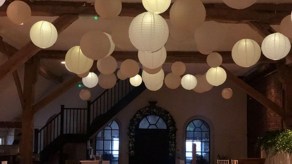 Dorset House School White Wedding Lanterns