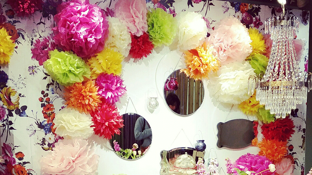 Tissue Pom Poms brighten Marks & Spencer’s Press Show