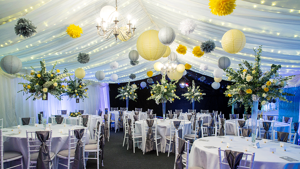 Tissue Pom Poms and Paper Lanterns are a Beautiful Combination