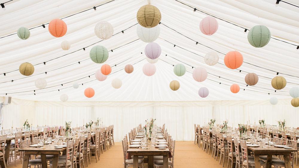 For the Love of Weddings Paper Lantern Canopy