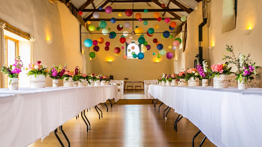 Dan & Rhi's lantern canopy - Real Wedding