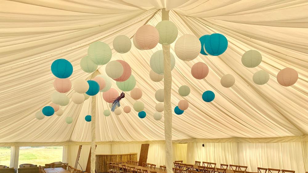 Coloured Paper Lantern Installation