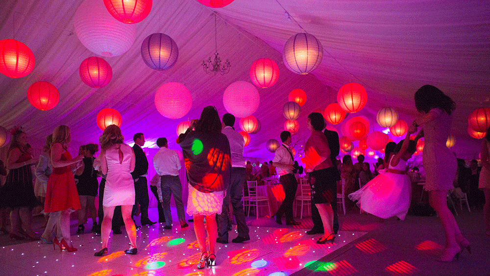 Pink and Purple Wedding Lanterns