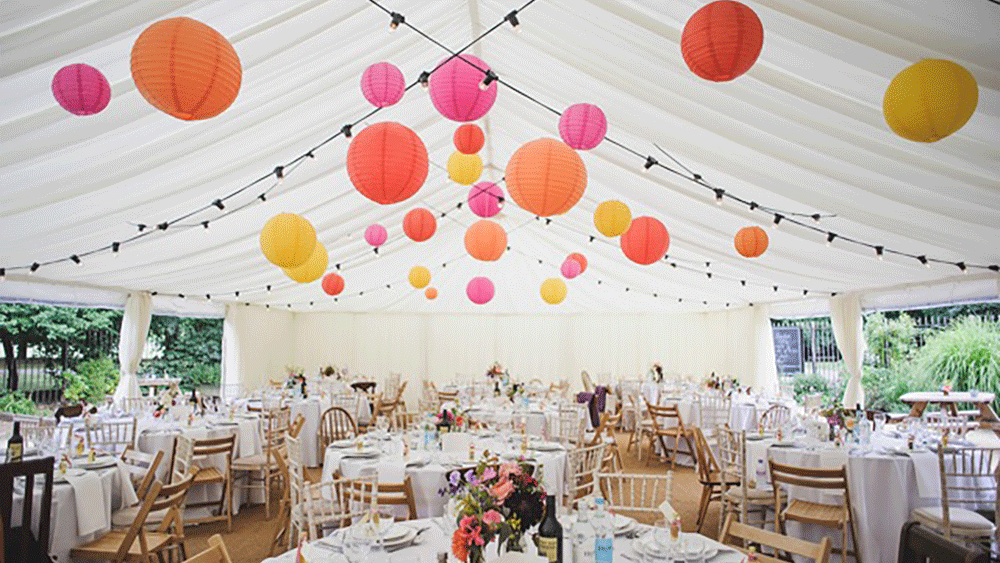 Vintage Marquee Lanterns in a London Pub